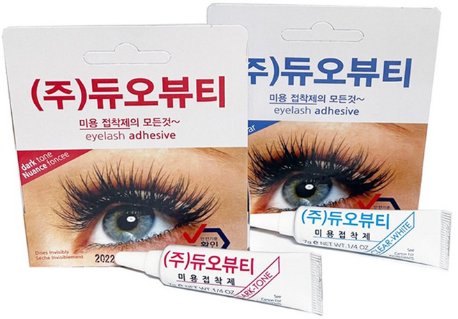 (주)듀오뷰티 속눈썹 풀 7ml : 케이스 한글표기, 듀오뷰티 속눈썹 접착제 클리어톤 7ml, 1개