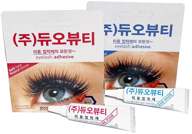 쁘레미 속눈썹 접착제 7ml=옵션명: '속눈썹 접착제' 제조원 (주)듀오뷰티 속눈썹풀 7ml : 케이스 한글표기, 듀오뷰티 속눈썹 접착제 다크톤 7ml, 1개 - 쿠팡