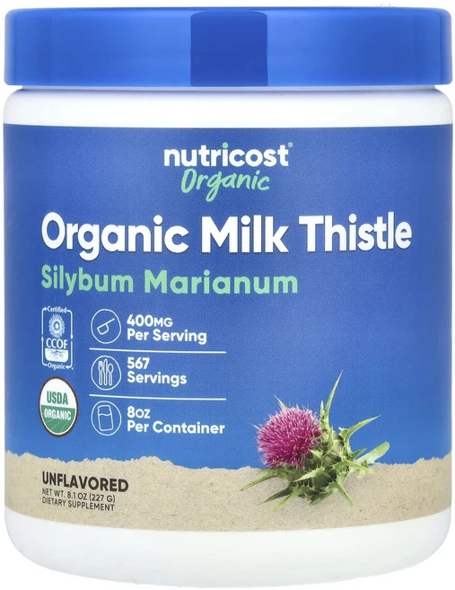 몸관리하세요 겨울입니다 Nutricost 유기농 밀크시슬 무맛 227g(8.1oz) 특별관리진행, Nutricost유기농밀크시슬무맛227g81oz, 227g, 1개 - 쿠팡