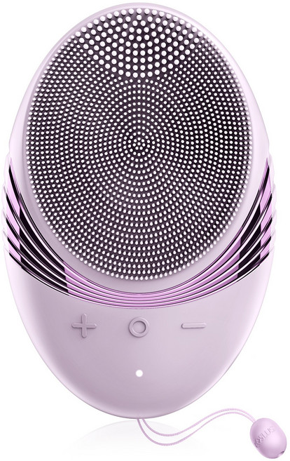 COSLUS 듀얼 밀도 브러시 T존 & U존 맞춤 세안 진동클렌저, 라벤더, FBS01