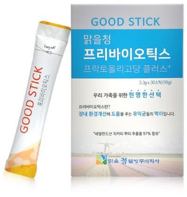 유산균 장내유익균 프락토올리고당 맑을청 프리바이오틱스 분말 30스틱 1통, 1개