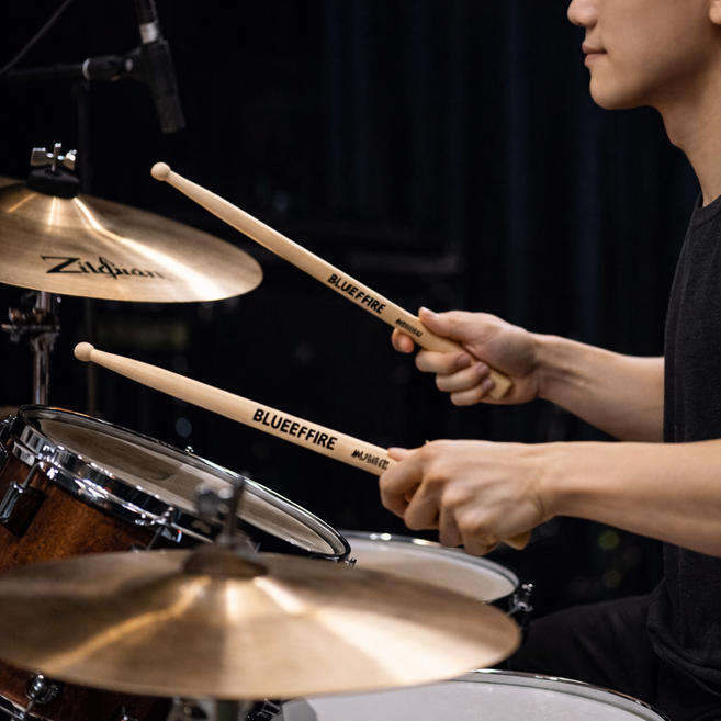 나노엘리 초경량 균형설계 히코리 드럼 스틱, 1세트, 우드