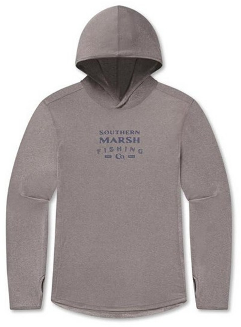 Southern Marsh 남성용 FieldTec Featherlight - SM Fishing Co. 후디 후드 풀오버 연회색. XL