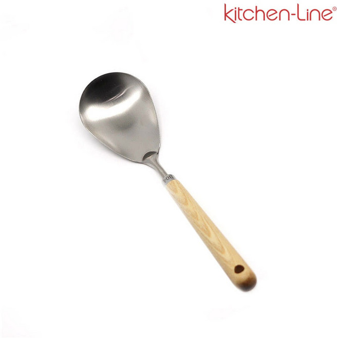키친라인 윌로우 볶음스푼 국자 조리도구 주방용품 키친툴 뒤집개, 실버, 1개