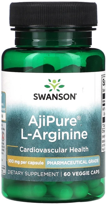 Swanson AjiPure l-아르기닌 500mg 베지 캡슐 60정, SwansonAjiPurel아르기닌500mg베지캡슐60, 1개 - 쿠팡