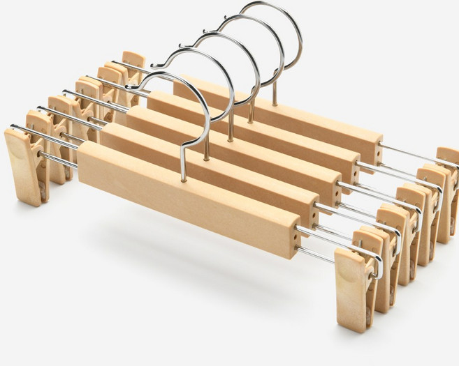 트리안트 국내생산 프리미엄 논슬립 어깨뿔방지 옷걸이 바지걸이, 베이지, 10개, 바지걸이 베이지