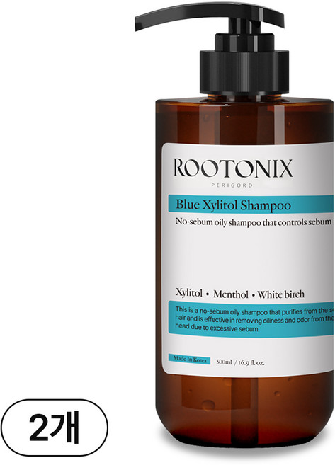 루토닉스 지성 두피 쿨링 탈모 청소년 자일리톨 샴푸, 2개, 500ml