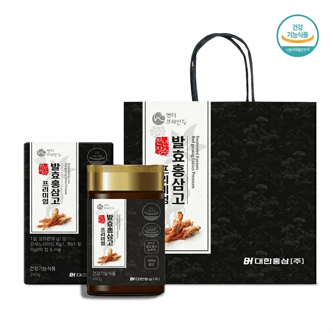 대한홍삼 천년장수 발효홍삼고 프리미엄 240g + 사은품(홍삼캔디24개 증정), 1개