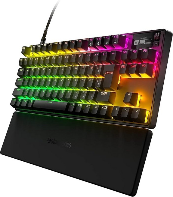 한정판 벽지 포함 SteelSeries 라피드 트리거 탑재 게이밍 키보드 텐키리스 유선 일본어 배열 OmniPoint 스위치 유기 EL 디스플레이 탑재 Apex Pro TKL (2