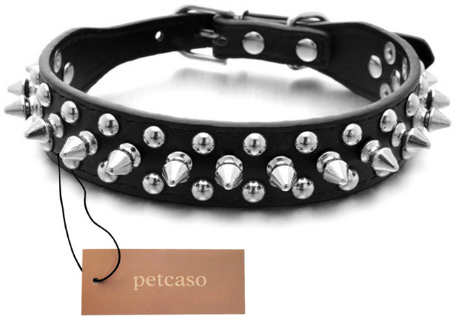 펫카소 강아지 가시목줄 목보호 스터드목줄, 목줄, 1개