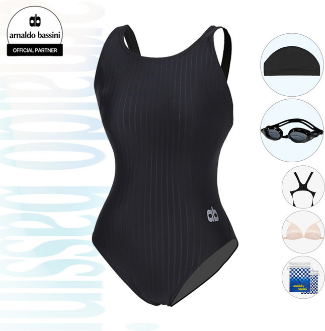 [아날도바시니 공식]여성 AGSX1710 원피스 아쿠아로빅 빅사이즈 강습 국내생산 여자 실내 수영복