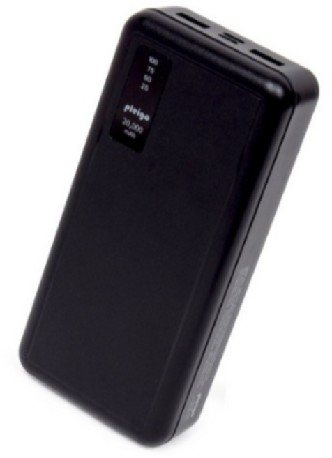 플레이고 보조배터리 대용량 4in1 일체형 20000mAh 무선 충전, B421, 검정