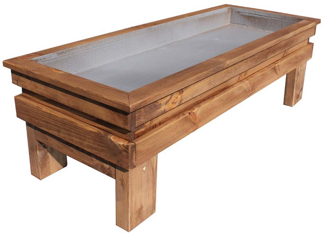 희원식물원 방수 화분 진열대 받침대 정리대 선반 국내생산 완제품, Fwt0938스탠드형, 네츄럴브라운, 1개