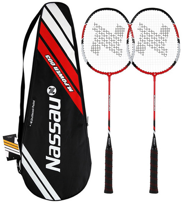 [XIGMA SPORTS] 낫소 배드민턴라켓 2자루 1세트 풀커버가방, 1개