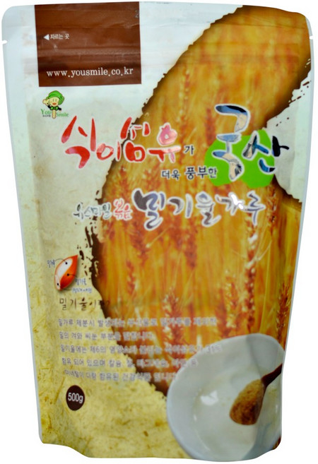 [성주물소리] 식용 밀기울 볶음 분말 가루 브랜 브랜빵 bran, 500g, 1개