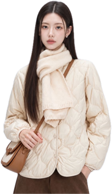 2위 - 여성 경량 패딩 퀼팅 점퍼 노카라 자켓 초경량 미제르바