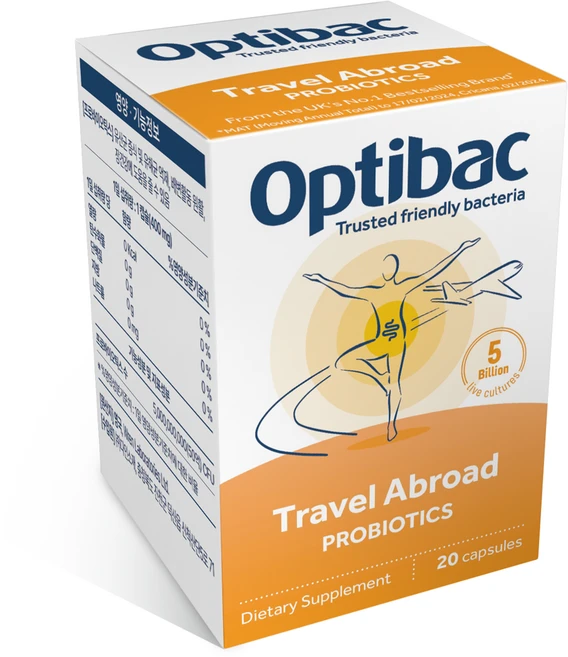 OptiBac 옵티박 영국판매 1위 트래블 어브로드 프로바이오틱스 민감한장 여행용 유산균, 1개, 20회분 - 쿠팡