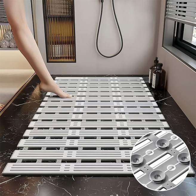 마술사 욕실 발매트 미끄럼방지매트 화장실 샤워실 욕실매트, 그레이, 1개