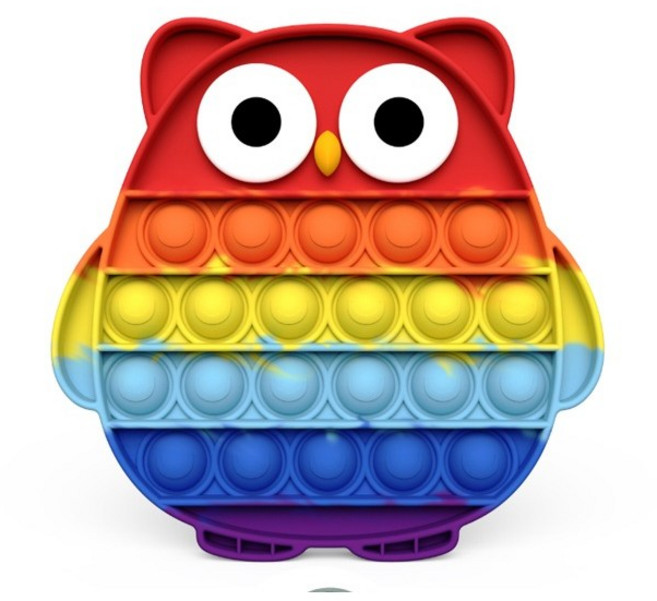 촉감 청각 만족 피젯 푸쉬팝 팝잇 종합 선물, A부엉이II