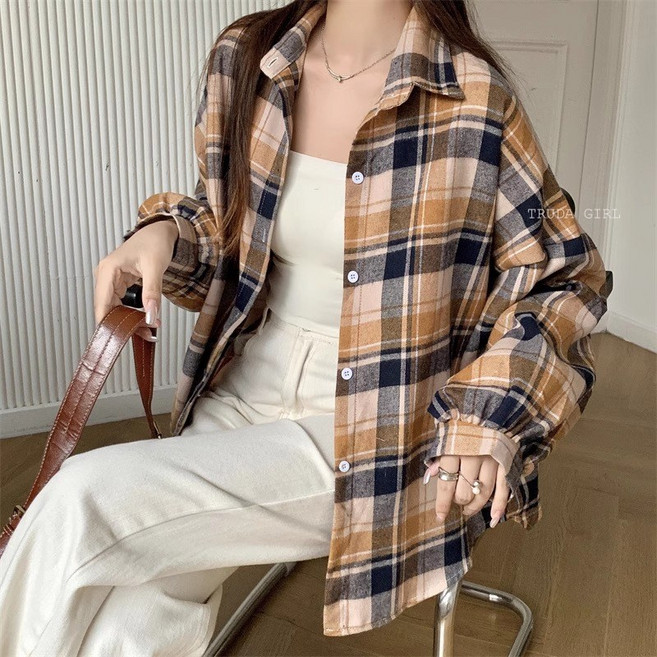 《杜達女孩》派對妹仔 8色長袖襯衫 磨毛襯衫 秋冬襯衫 寬鬆上衣 襯衫外套 大尺碼 襯衫罩衫