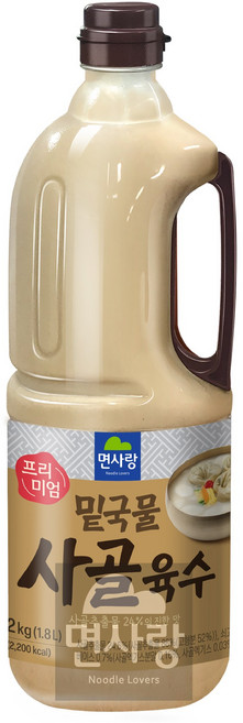 면사랑 밑국물 사골육수 (실온/대용량/업소용/식당용), 1개, 1.8L