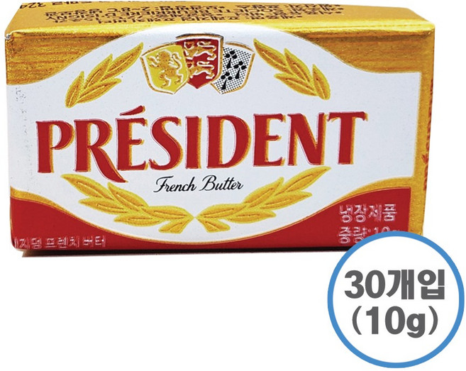 프레지덩 버터 포션 무염 유크림 프레지던트 30개, 10g