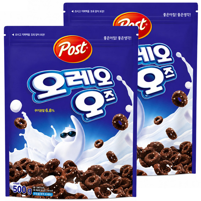 오레오오즈 시리얼, 500g, 2개