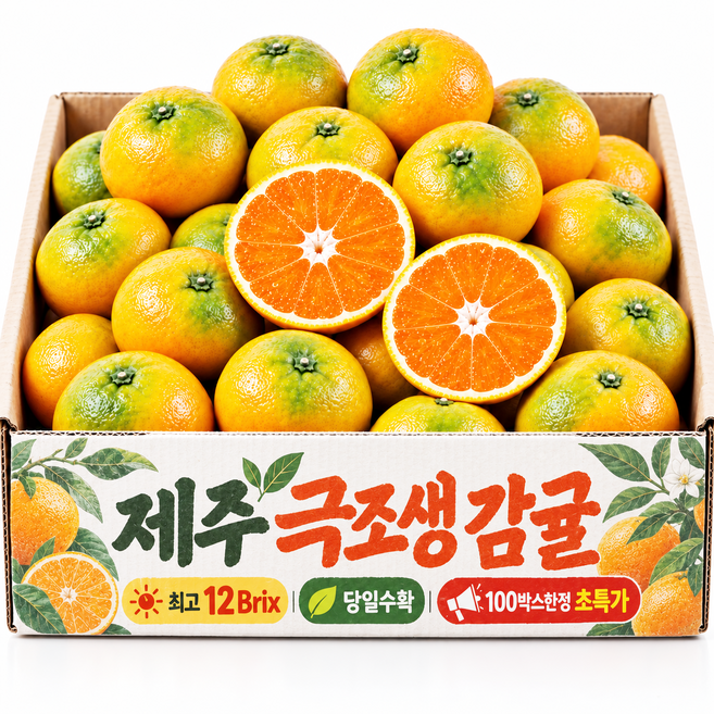 [100박스초특가] 고당도 12brix 산지직송 제주감귤 극조생, 1개, 3kg