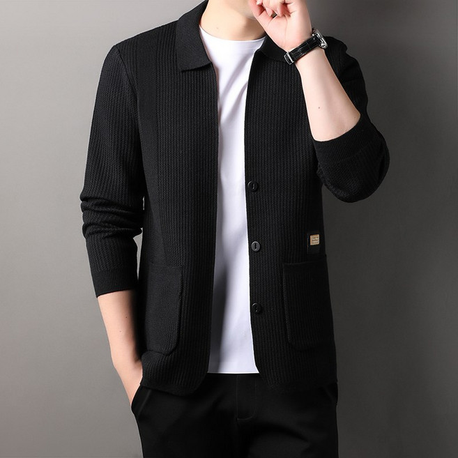 타임퓨어 men cardigan 남자 캐주얼니트 가디건 터틀 긴팔 스웨터 가을겨울 남성 아우터 기질 코디 코트