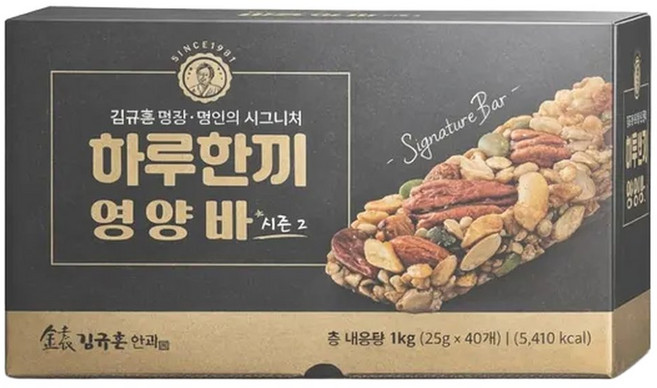 명인 김규흔 한과 하루한끼 영양바 시즌2 80개, 1개, 25g