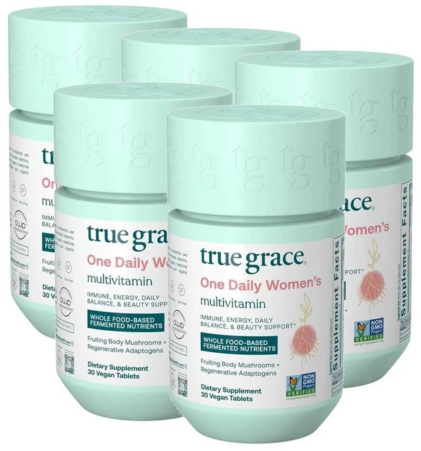 트루그레이스 원데일리 여성 멀티비타민 발효미네랄 True Grace Women Multivitamin, 5개, 30정 - 쿠팡