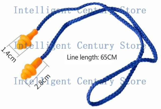 (HBA12)5쌍 소음 차단 귀마개 실리콘 유선 귀 보호기 재사용 가능한 방지 헤드웨어, 01 Green 5 pairs