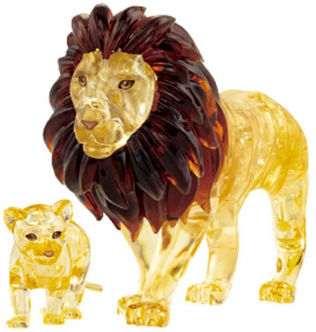 사자 가족 크리스탈 입체퍼즐 55피스, 혼합, 1개