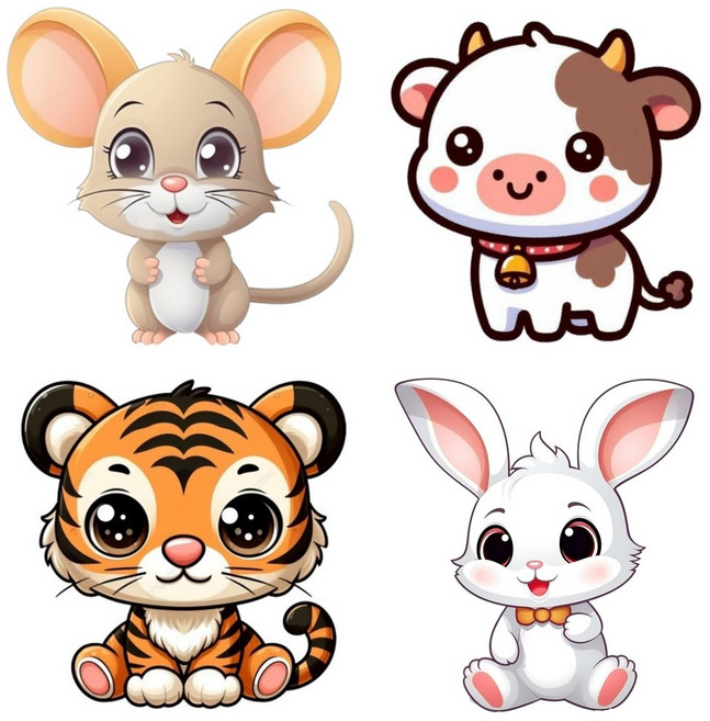 [듀얼라이프] 귀여운 12간지 동물 키링 만들기 보석십자수 큐빅 비즈 어린이 놀이, 1개, 쥐 키링