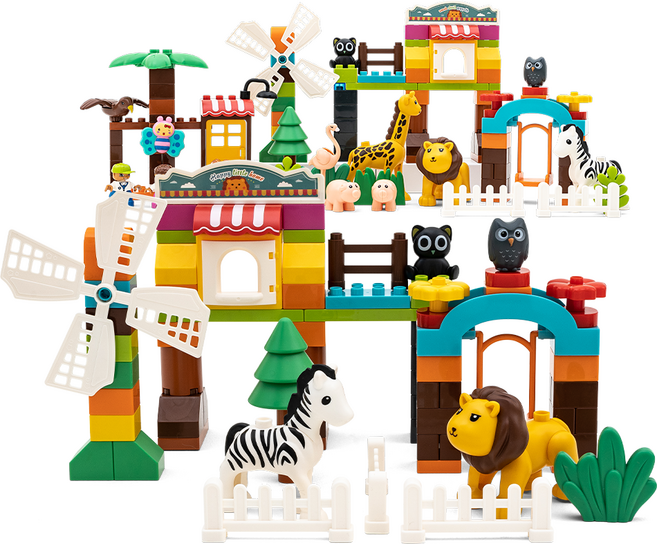 뮤고랑 블록놀이 동물 피규어 주토피아 146 PCS, 1개