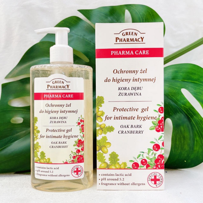 Green Pharmacy 私密處潔膚露 草本溫和 pH平衡, 1個, 蔓越莓潔膚露300ML-2027/10