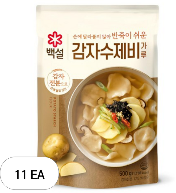 CJ 백설 감자수제비가루, 500g, 14개
