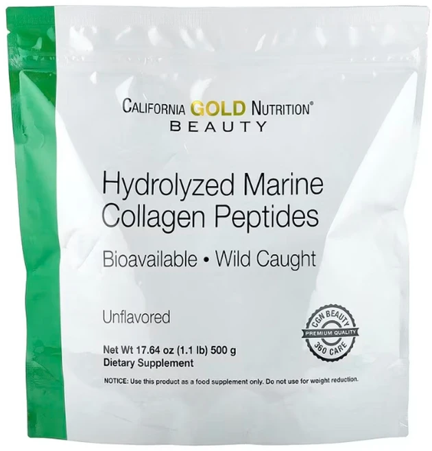 CGN 캘리포니아골드뉴트리션 하이드롤라이즈드 마린 콜라겐 500g 펩타이드 Collagen, 1개 - 쿠팡