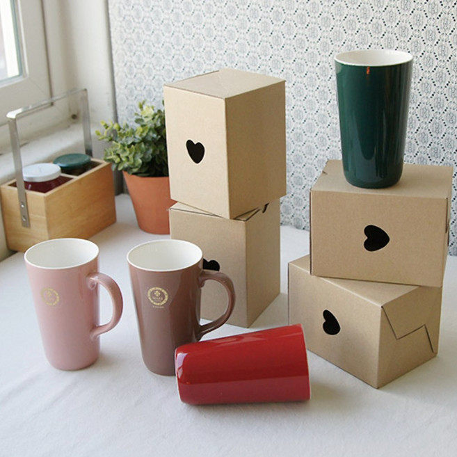 (박스포함) 4color 고급 도자기 머그 긴잔 차우리는 티머그 큰컵 감성 카페머그컵 사무실머그 대용량잔 빅사이즈 맥주잔 500잔 손잡이잔 큰머그컵 벤티 하우스모 에바, 그린, 1개