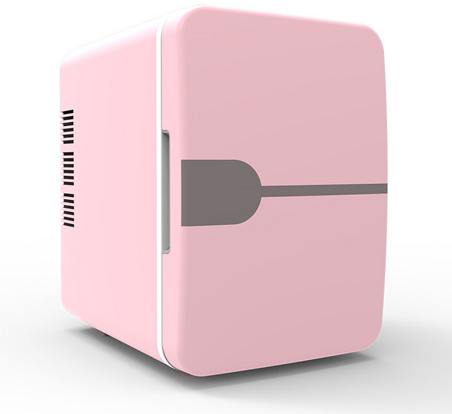 VKKN 6L 미니냉장고 화장품냉장고 뷰티 냉장고 냉장 신선도 유지 무음 에너지 절약 차량용 냉장고 자동차 겸용, B, 핑크색