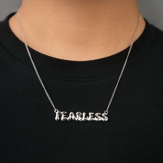 엘라스자 써지컬스틸 영문 레터링 메시지 팬던트 이니셜 목걸이 (실버/골드)