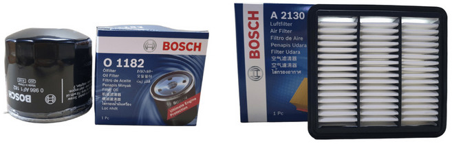 보쉬 엔진오일교환 필터 셋트 아반떼 HD 1.6/2.0 MPI 오일필터+에어필터 O1182+A2130, 오일필터+에어필터/O1182+A2130, 1개