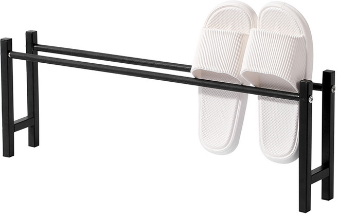 홈치치 슬리퍼 거치대 정리대 1단/2단, 1단 블랙, 1개