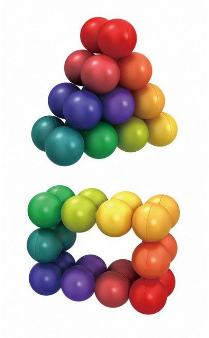 창의력 발달 입체 퍼즐 스트레스 볼 장난감, 퍼즐 마법 구슬, 1개