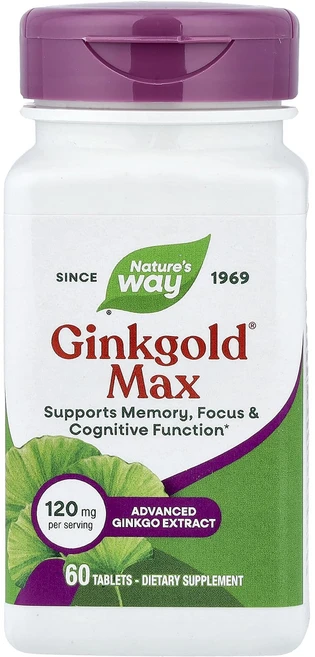 네이쳐스웨이 GINKGOLD 맥스 120mg 60정, 5개 - 쿠팡
