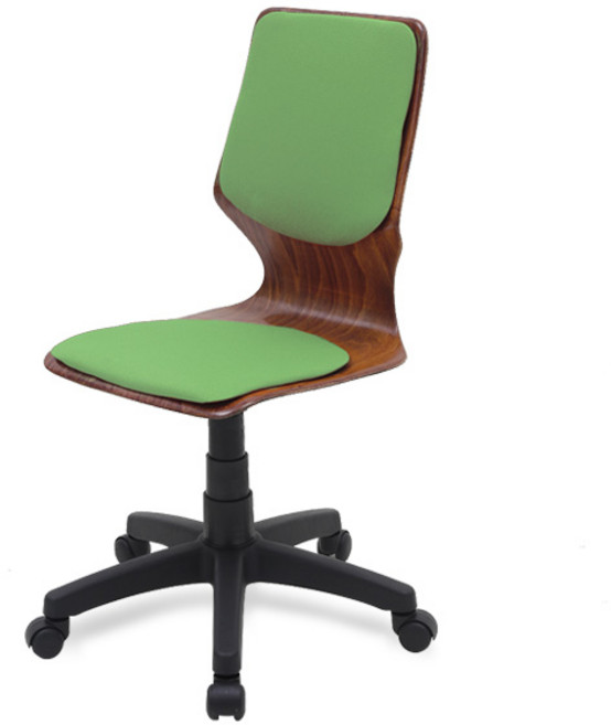 체어포커스 하이팩 대 팔무 방석 등받이패드 패브릭 회전의자 CF-607, 그린