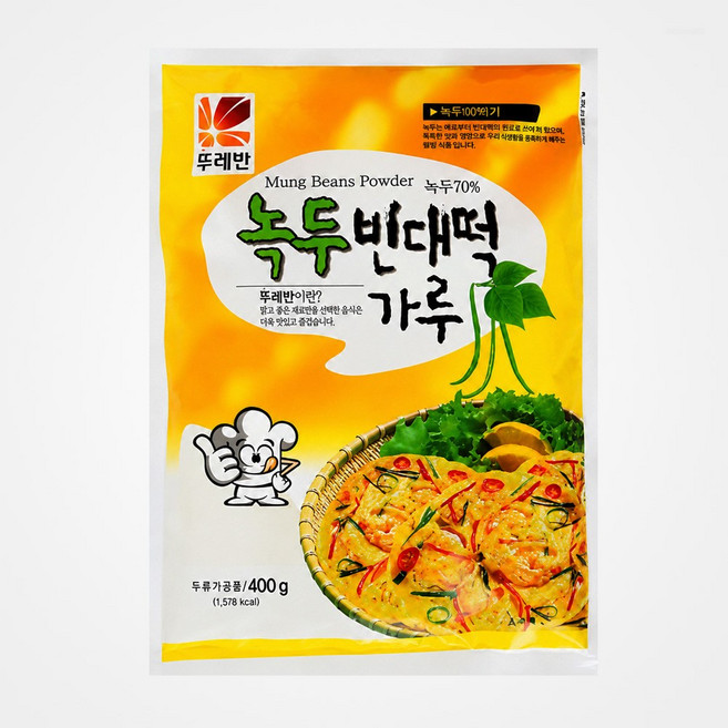 뚜레반 녹두빈대떡가루, 400g, 8개