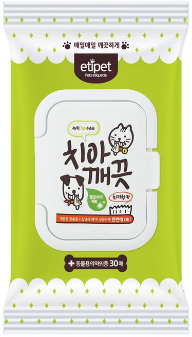 에티펫 반려동물 치아깨끗시트, 30개입, 2개 - 쿠팡