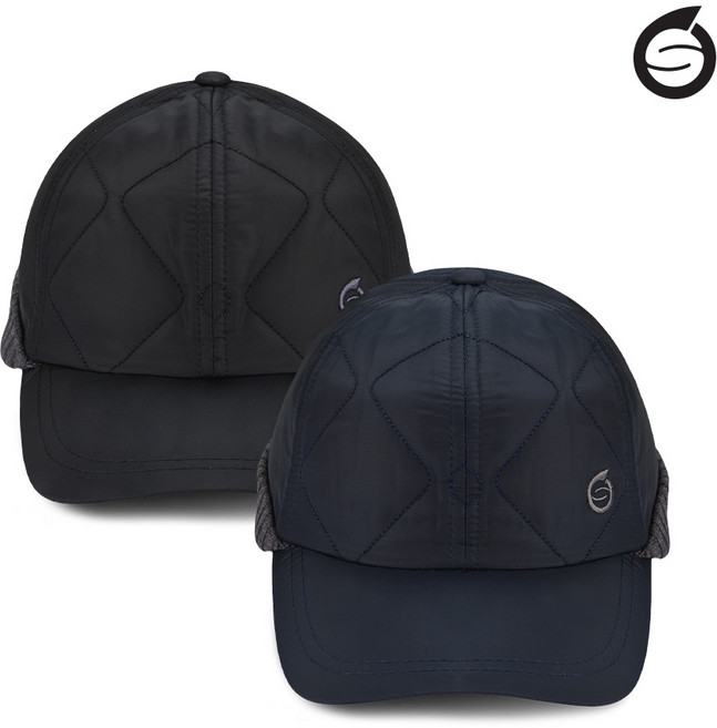 선덜랜드 남성 퀼팅 니트 방한 골프모자 - SLM2WCP153, 블랙, 1개