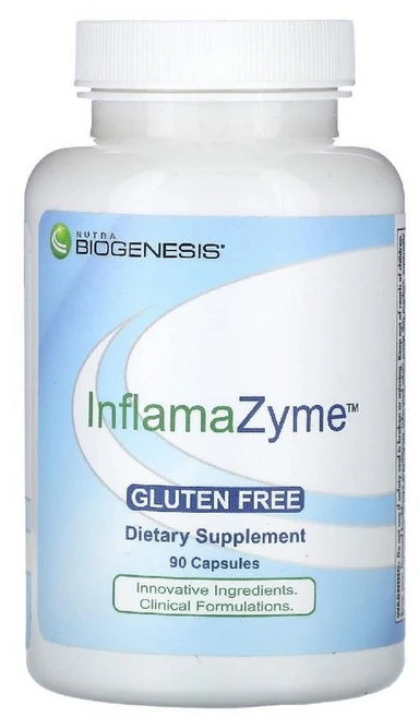 뉴트라바이오제네시스 판크레아틴 400mg 함유 InflamaZyme 캡슐 90정, 1개 - 쿠팡